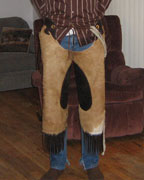 Custom Cow Hide Leather Chinks