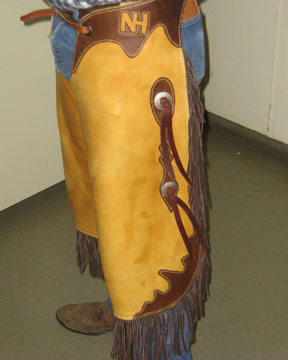 Custom Leather Chinks from Hopson Leather